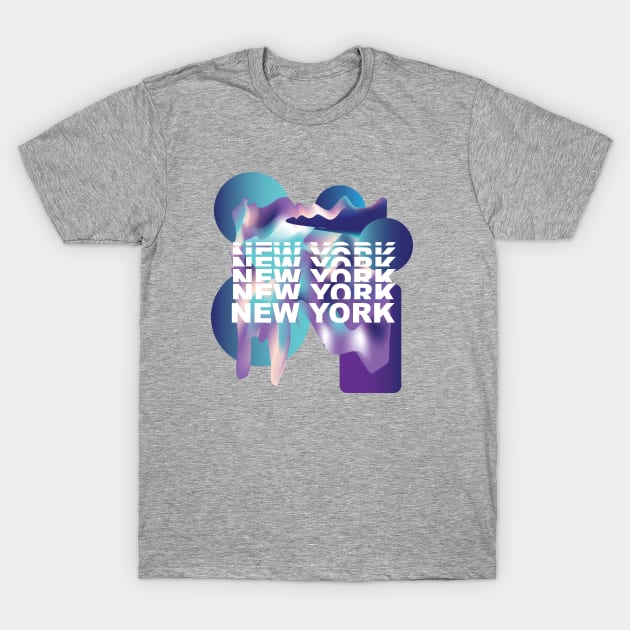 abstract new york typography T-Shirt by SSSD